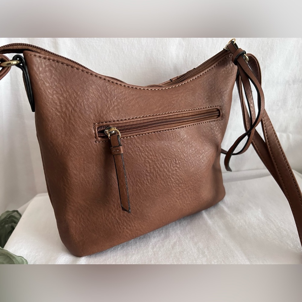 Nicole Miller Handbag Neutral Brown Western - Picture 2 of 5